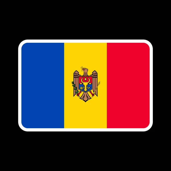 Прапор Молдови Офіційні Кольори Пропорції Приклад Вектора — стоковий вектор