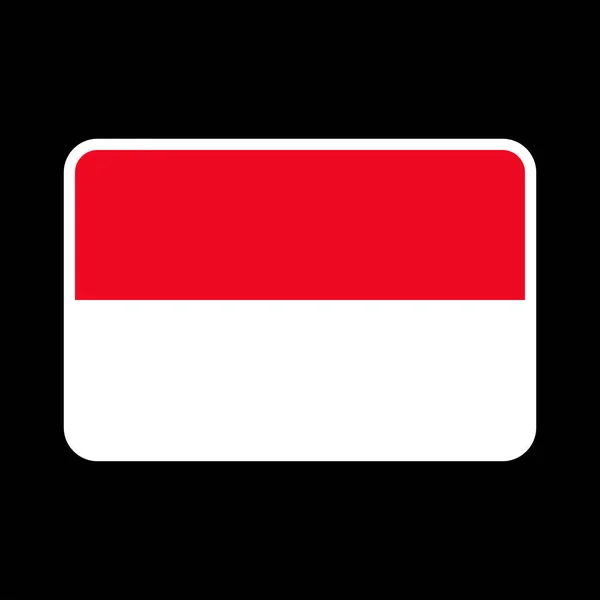 Monaco Flag Official Colors Proportion Vector Illustration — Archivo Imágenes Vectoriales