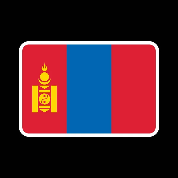 Flaga Mongolii Oficjalne Kolory Proporcje Ilustracja Wektora — Wektor stockowy