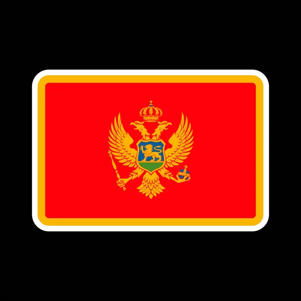 Flagge Montenegros Offizielle Farben Und Proportionen Vektorillustration — Stockvektor