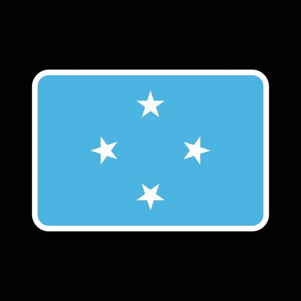 Bandeira Micronésia Cores Oficiais Proporção Ilustração Vetorial — Vetor de Stock