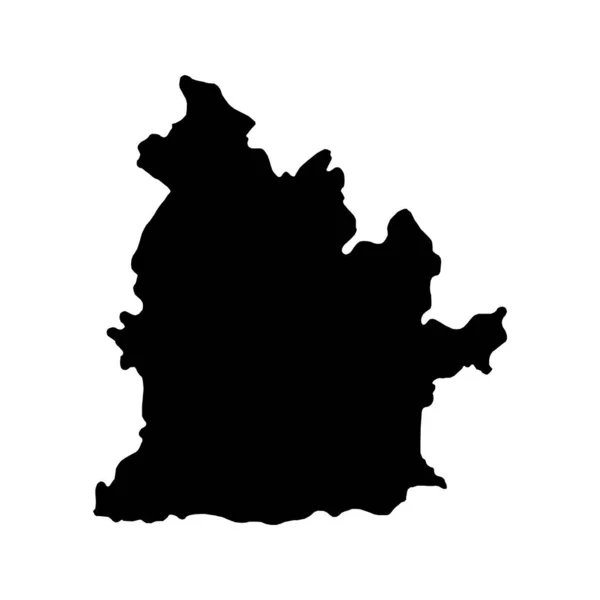 Χάρτης Νίτρα Περιοχή Της Σλοβακίας Εικονογράφηση Διανύσματος — Διανυσματικό Αρχείο