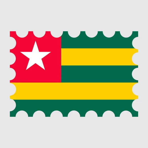 Carimbo Postal Com Bandeira Togo Ilustração Vetorial — Vetor de Stock