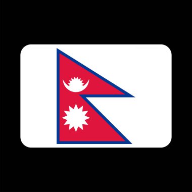 Nepal flag, official colors and proportion. Vector illustration.