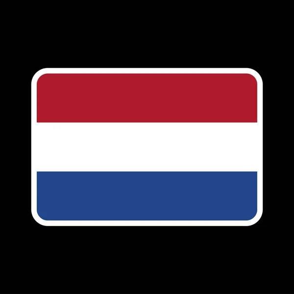 Bandeira Holandesa Cores Oficiais Proporção Ilustração Vetorial — Vetor de Stock