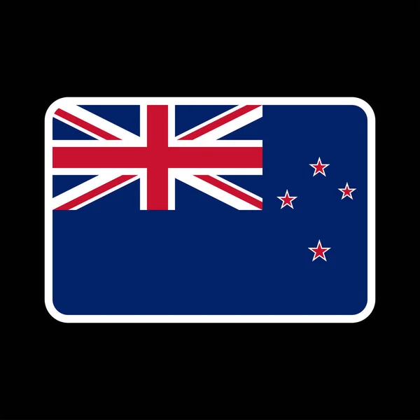 New Zealand Flag Official Colors Proportion Vector Illustration — Archivo Imágenes Vectoriales