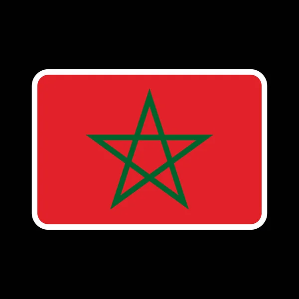 Marokko Flagge Offizielle Farben Und Proportionen Vektorillustration — Stockvektor