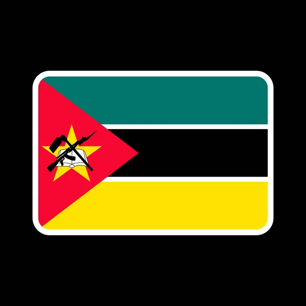 Moçambique Flagga Officiella Färger Och Proportioner Vektorillustration — Stock vektor