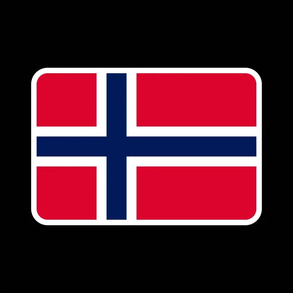 Flaga Norwegii Oficjalne Kolory Proporcje Ilustracja Wektora — Wektor stockowy