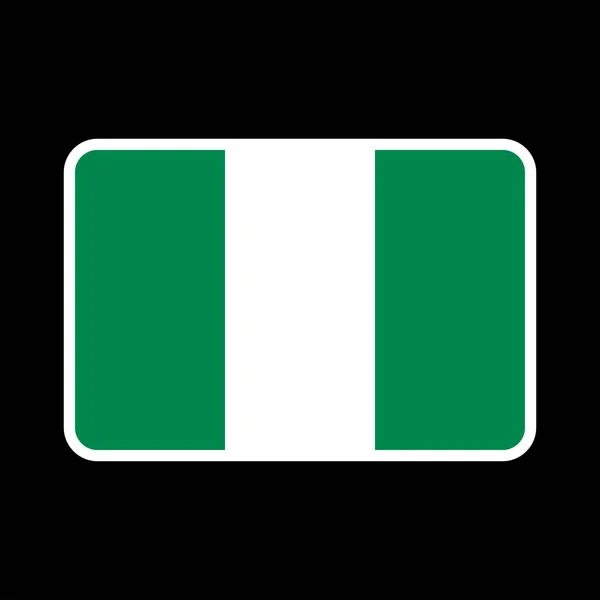 Bandeira Nigéria Cores Oficiais Proporção Ilustração Vetorial — Vetor de Stock