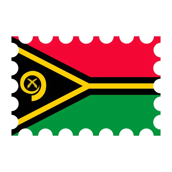 Timbro Postale Con Bandiera Vanuatu Illustrazione Vettoriale — Vettoriale Stock