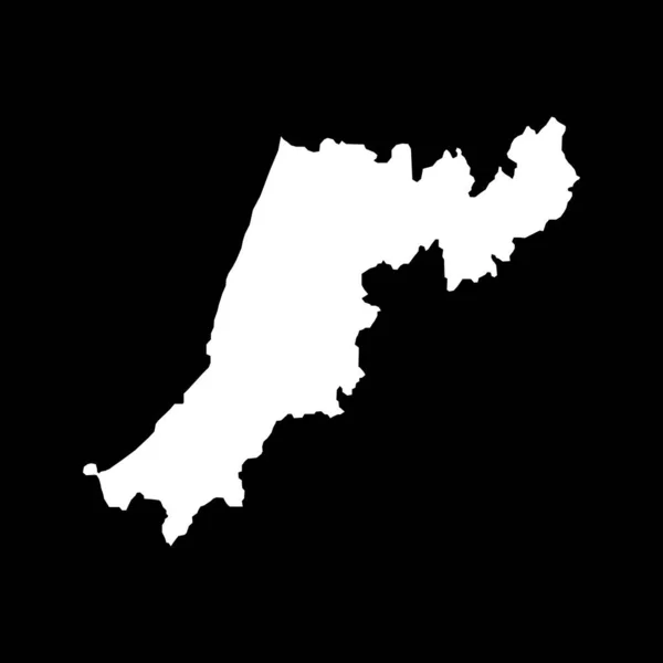 Leiria Map Περιφέρεια Πορτογαλίας Εικονογράφηση Διανύσματος — Διανυσματικό Αρχείο