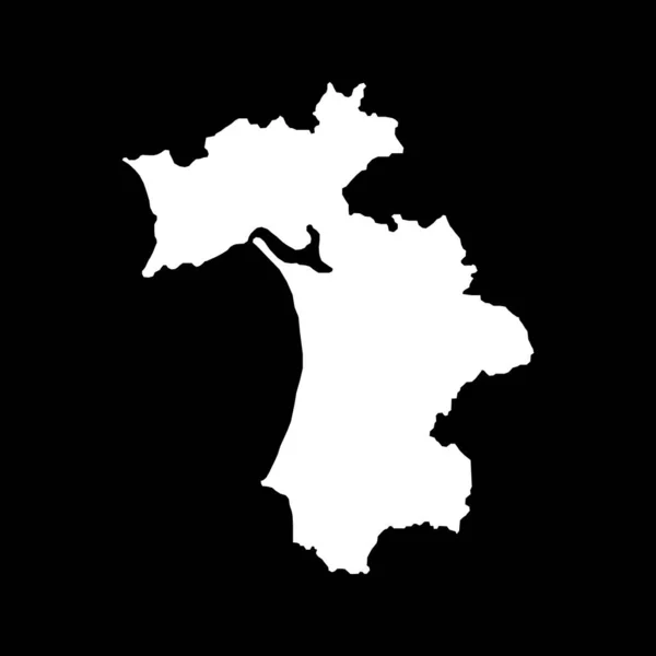 Mapa Setúbal Distrito Portugal Ilustración Vectorial — Vector de stock
