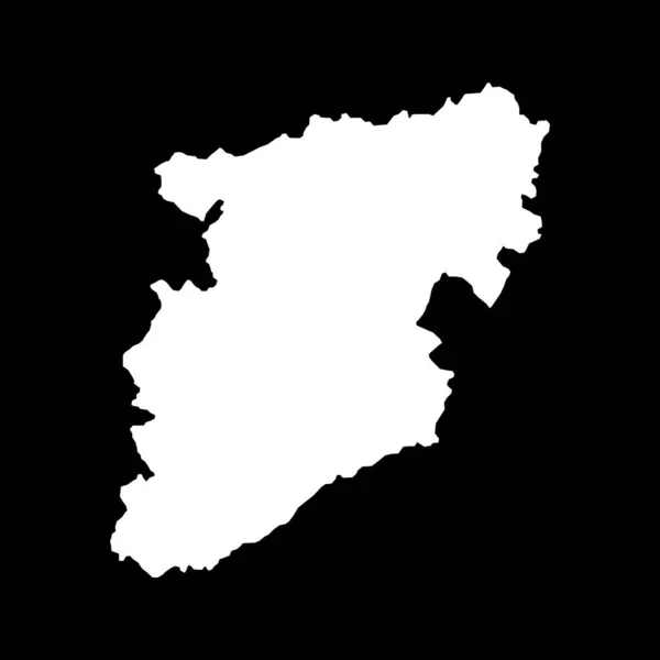 Viseu Map District Portugal Vector Illustration — Stock Vector