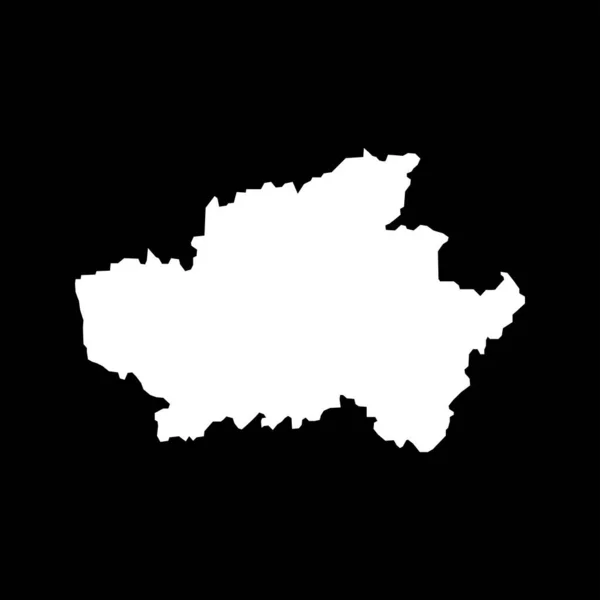 Braga Map District Portugal 사기적 — 스톡 벡터