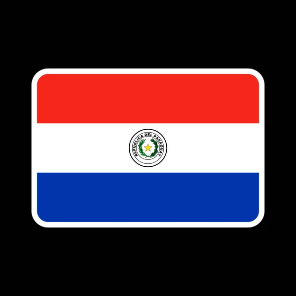 Флаг Парагвая Официальные Цвета Пропорции Векторная Иллюстрация — стоковый вектор