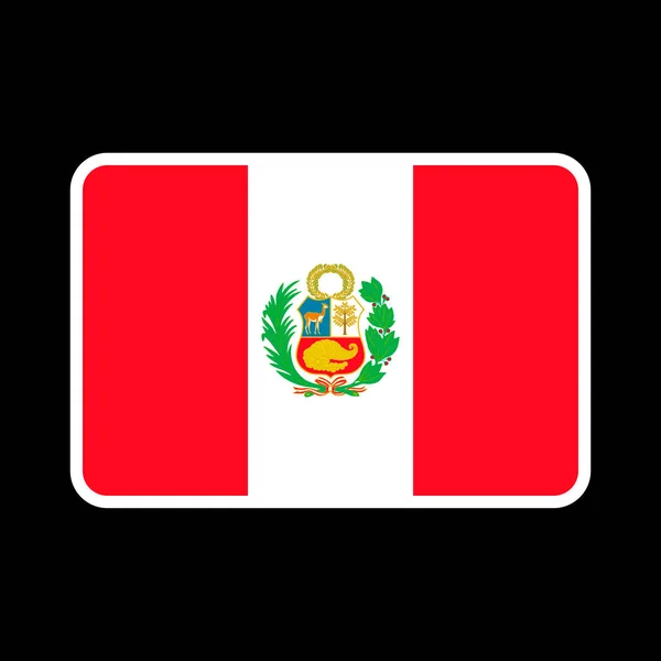 Peru Flag Official Colors Proportion Vector Illustration — Stock vektor