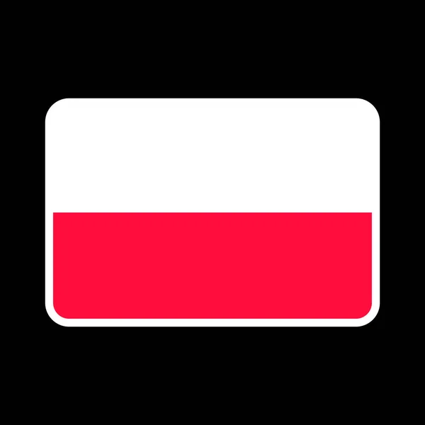 Lengyelország Zászló Hivatalos Színek Arányok Vektorillusztráció — Stock Vector