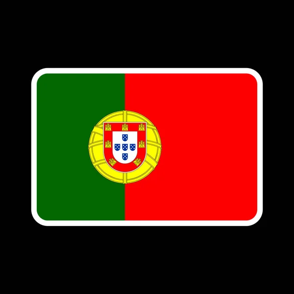 Portugal Flagga Officiella Färger Och Proportioner Vektorillustration — Stock vektor