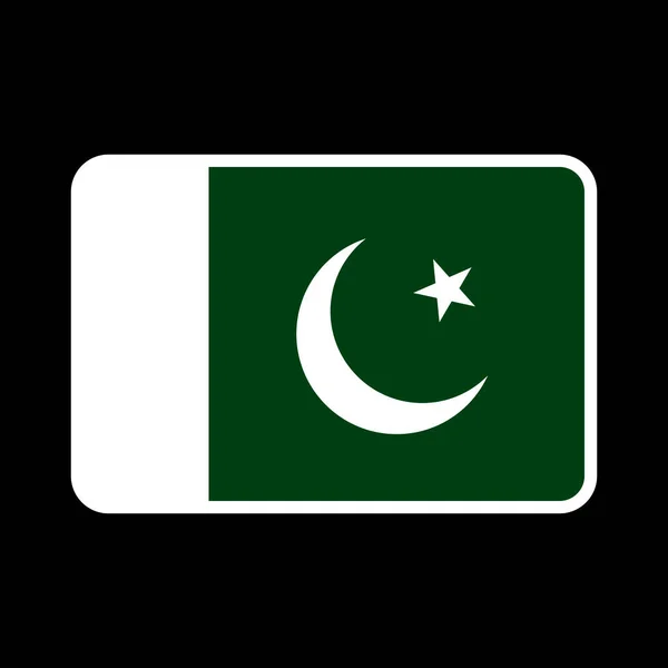Pakistan Flag Official Colors Proportion Vector Illustration — 스톡 벡터