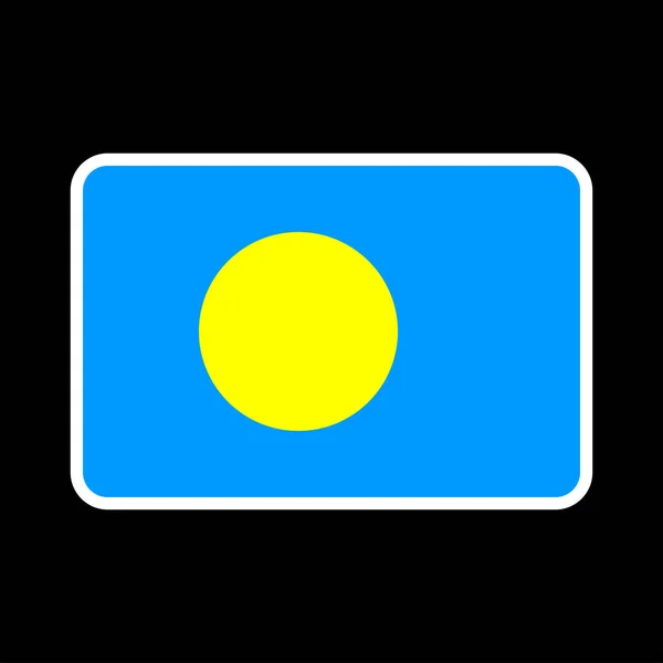 Palau Flag Official Colors Proportion Vector Illustration — Vector de stock