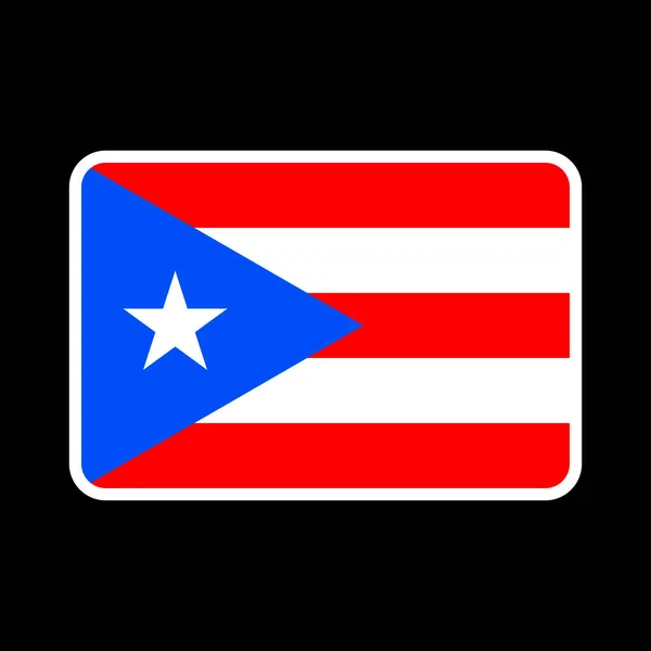 Puerto Rico Flag Official Colors Proportion Vector Illustration —  Vetores de Stock
