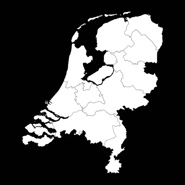 Netherlands Map Provinces Vector Illustration — Stock Vector
