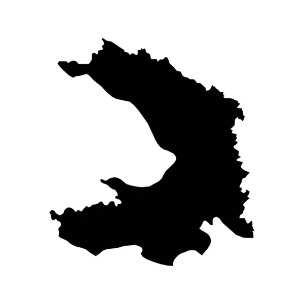 Παράκτια Karst Χάρτη Περιοχή Της Σλοβενίας Εικονογράφηση Διανύσματος — Διανυσματικό Αρχείο