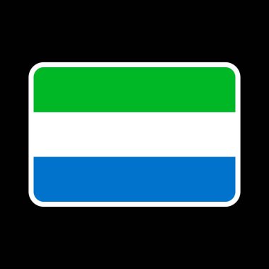 Sierra Leone flag, official colors and proportion. Vector illustration.