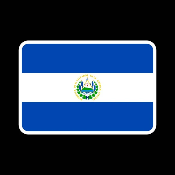 Salvador Flag Official Colors Proportion Vector Illustration —  Vetores de Stock