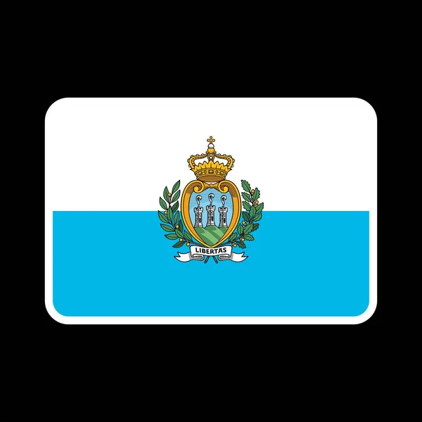 Bandera San Marino Colores Oficiales Proporción Ilustración Vectorial — Archivo Imágenes Vectoriales
