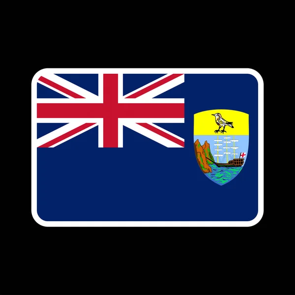 Sint Helena Hemelvaart Tristan Cunha Vlag Officiële Kleuren Proportie Vectorillustratie — Stockvector