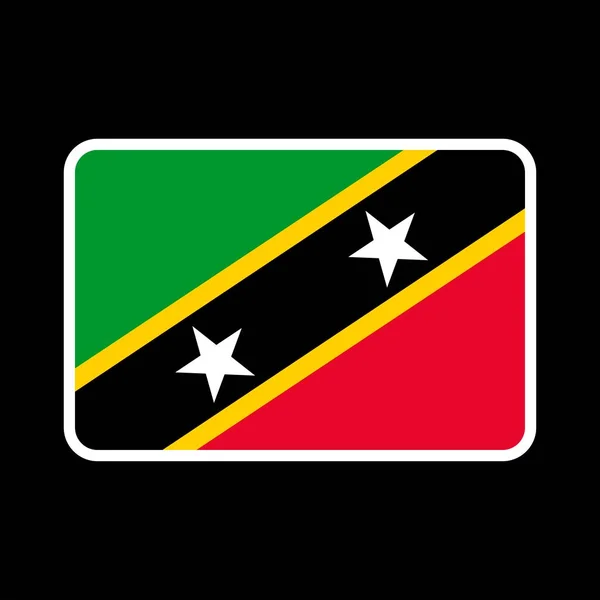 Флаг Сент Китса Невиса Официальные Цвета Пропорции Векторная Иллюстрация — стоковый вектор