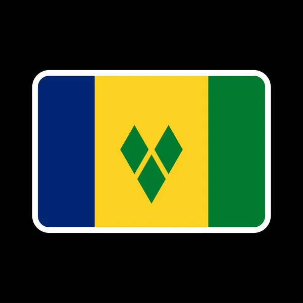 São Vicente Granadinas Bandeira Cores Oficiais Proporção Ilustração Vetorial —  Vetores de Stock