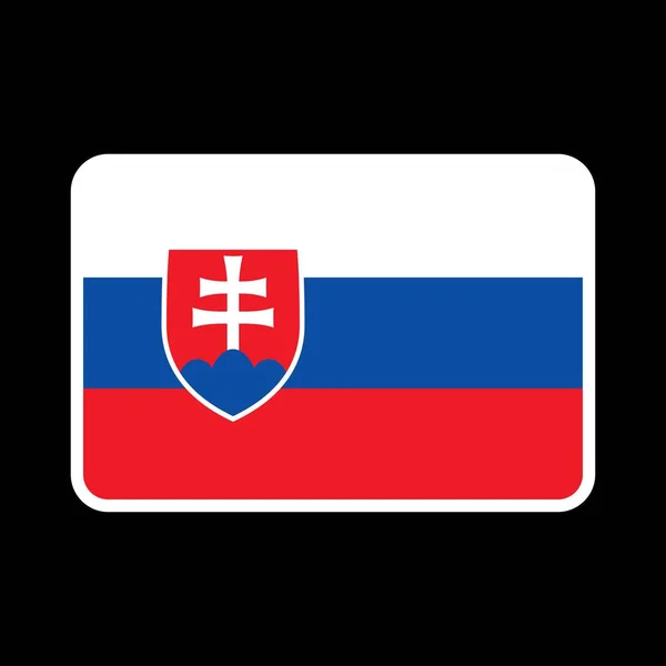 Σημαία Σλοβακίας Επίσημα Χρώματα Και Αναλογία Εικονογράφηση Διανύσματος — Διανυσματικό Αρχείο