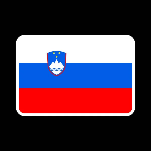 Slovenien Flagga Officiella Färger Och Proportioner Vektorillustration — Stock vektor