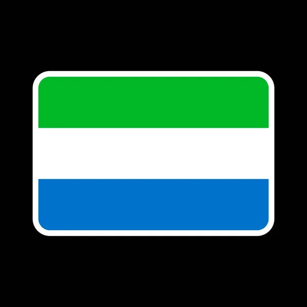 Serra Leoa Bandeira Cores Oficiais Proporção Ilustração Vetorial — Vetor de Stock