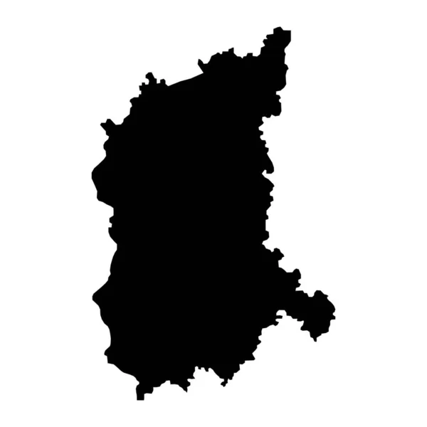 Χάρτης Lubusz Voivodeship Επαρχία Της Πολωνίας Εικονογράφηση Διανύσματος — Διανυσματικό Αρχείο