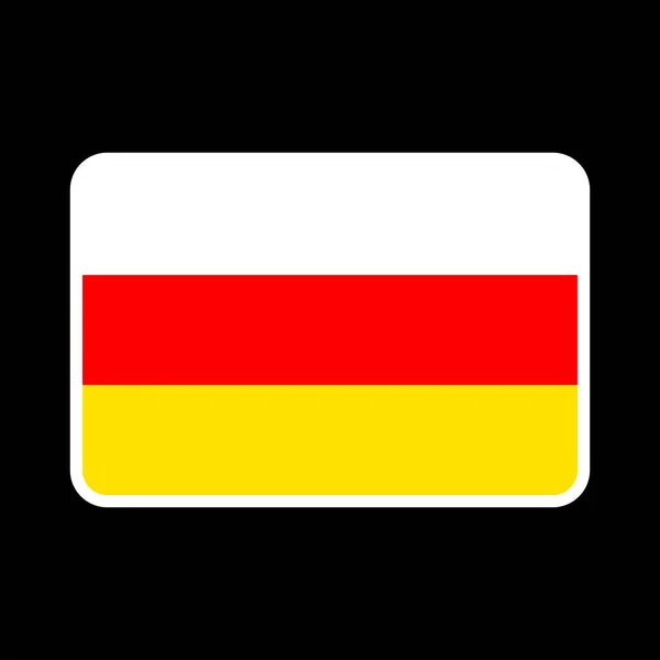 Bandeira Ossétia Sul Cores Oficiais Proporção Ilustração Vetorial — Vetor de Stock