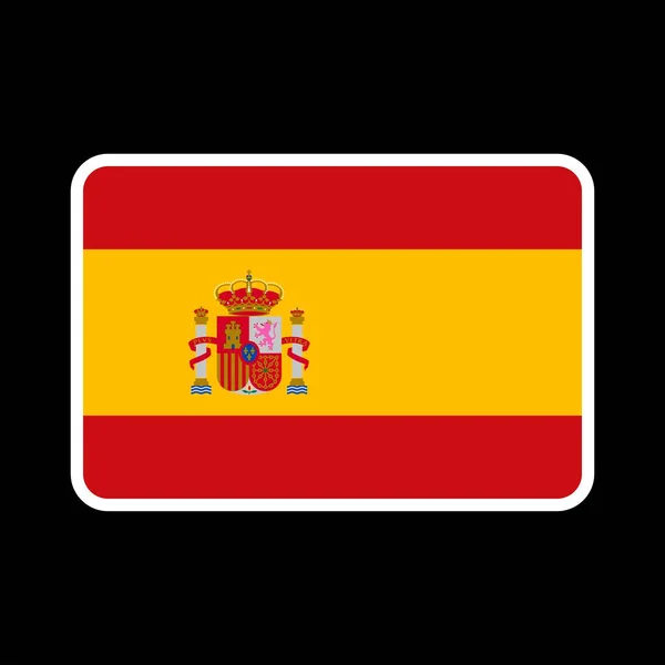 Spanya Bayrağı Resmi Renkler Orantı Vektör Illüstrasyonu — Stok Vektör