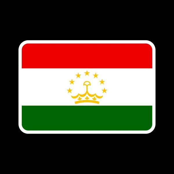 Bandera Tayikistán Colores Oficiales Proporción Ilustración Vectorial — Archivo Imágenes Vectoriales
