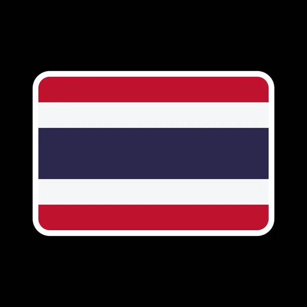 Tayland Bayrağı Resmi Renkler Oranlar Vektör Illüstrasyonu — Stok Vektör