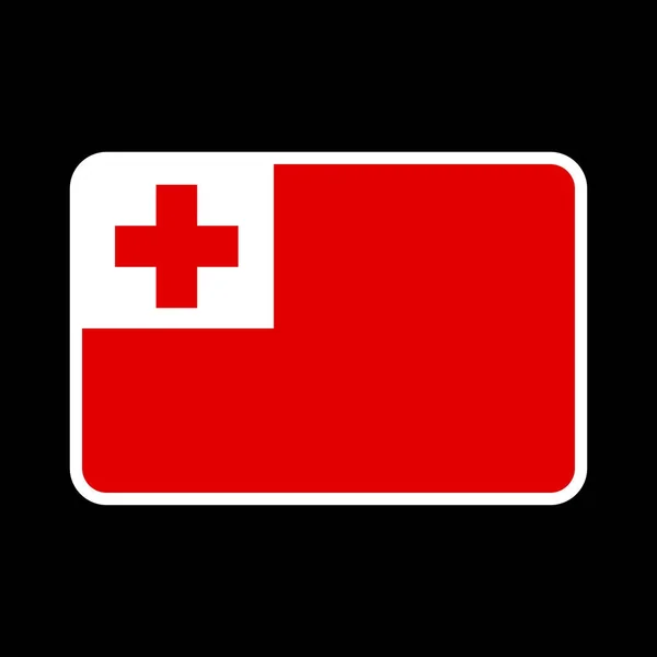 Bandera Tonga Colores Oficiales Proporción Ilustración Vectorial — Vector de stock