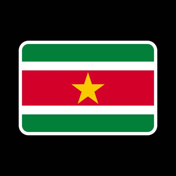 Suriname Flag Official Colors Proportion Vector Illustration — Archivo Imágenes Vectoriales