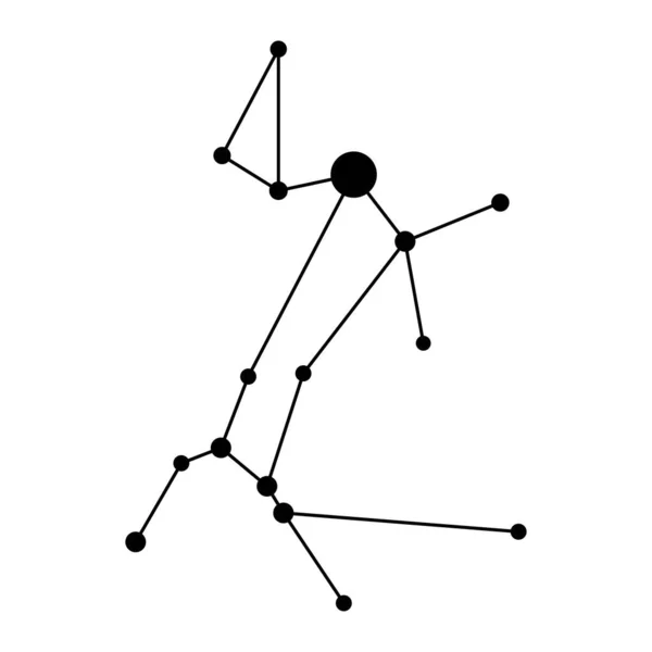 Карта Созвездия Большого Пса Векторная Иллюстрация — стоковый вектор