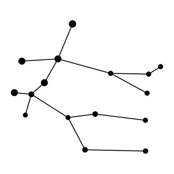 Gemini Stjärnkarta Vektorillustration — Stock vektor