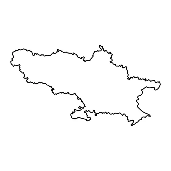 Χάρτης Savinja Περιοχή Της Σλοβενίας Εικονογράφηση Διανύσματος — Διανυσματικό Αρχείο