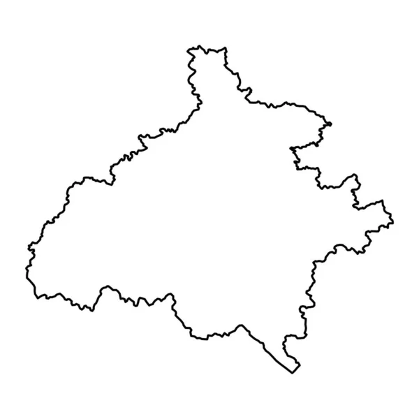 スロベニア中央部地図 スロベニアの地域 ベクターイラスト — ストックベクタ