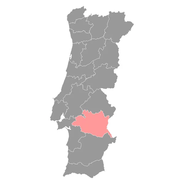 Mapa Evora Distrito Portugal Ilustración Vectorial — Vector de stock