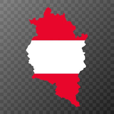Vorarlberg eyalet haritası. Vektör illüstrasyonu.